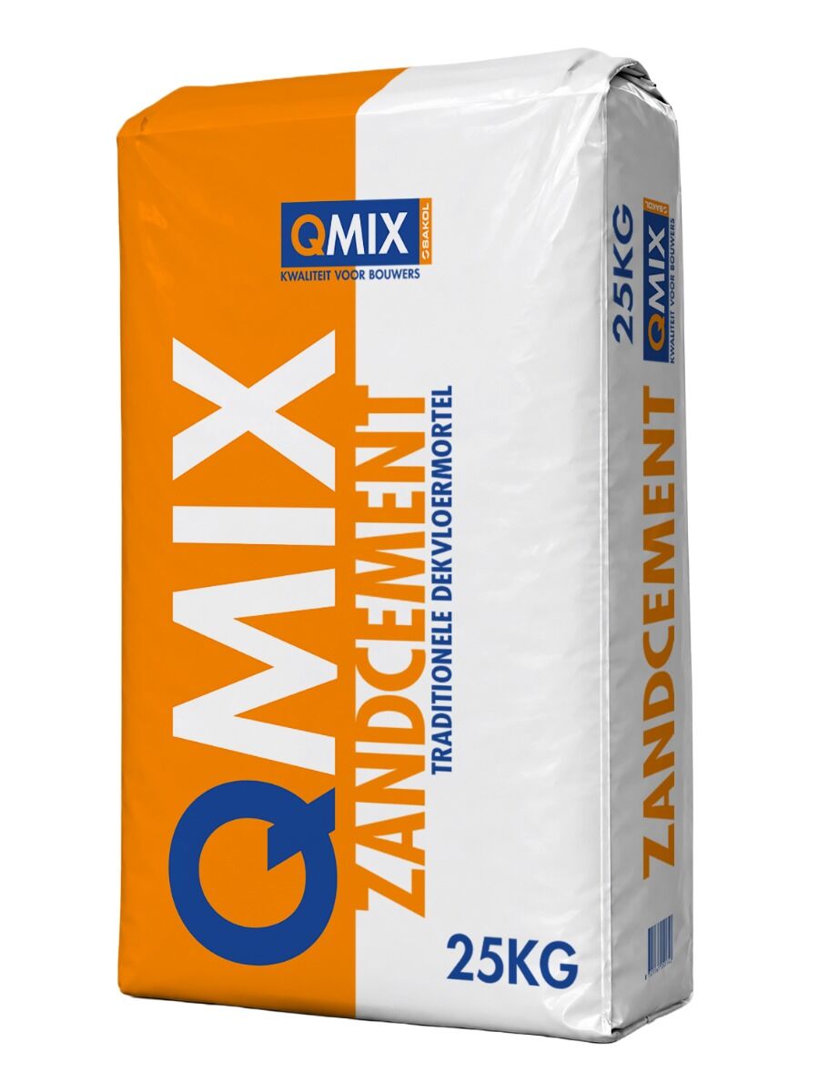 Q-Mix Zandcementmortel 25 kg/zk (ORANJE)