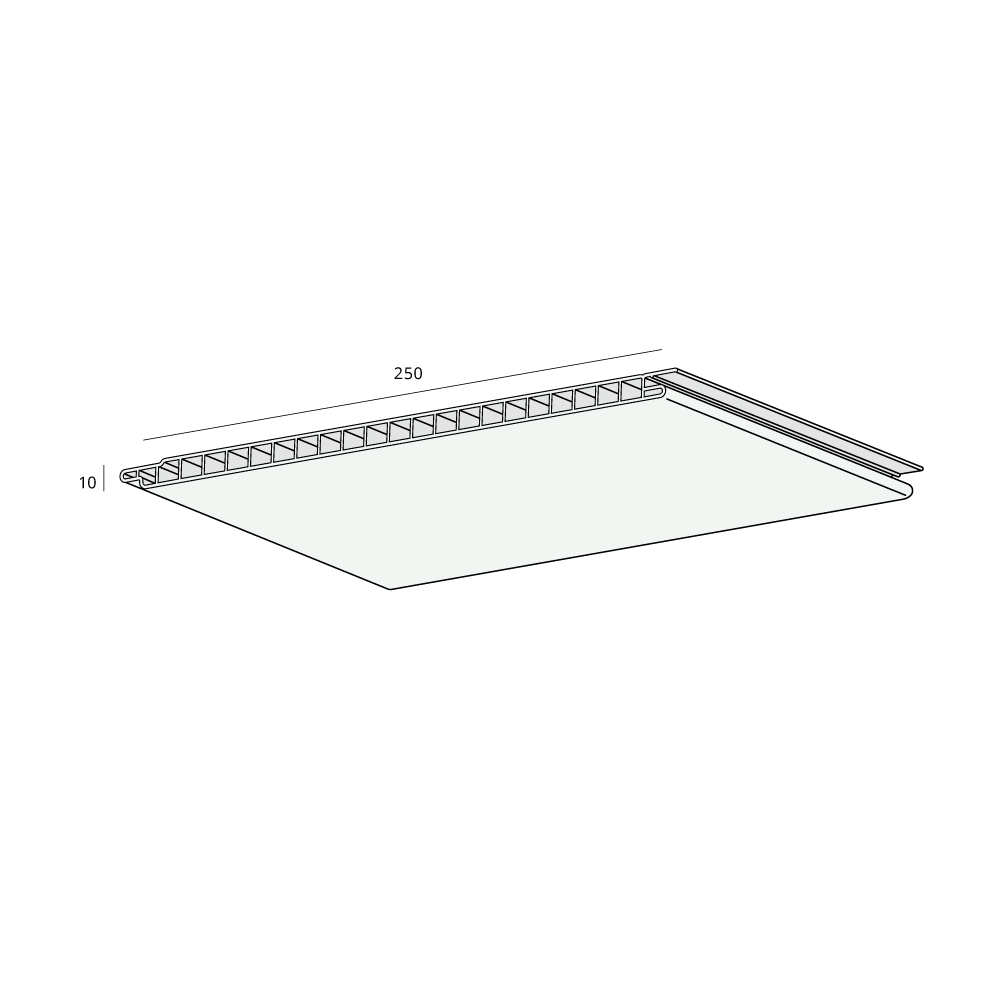 PVC Florence Bianco lengte 600 cm x 25 cm breed