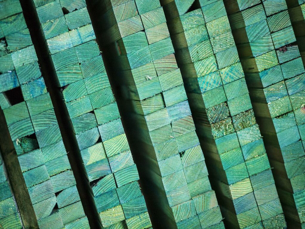 23 x 38 mm Vuren Panlat ruw groen