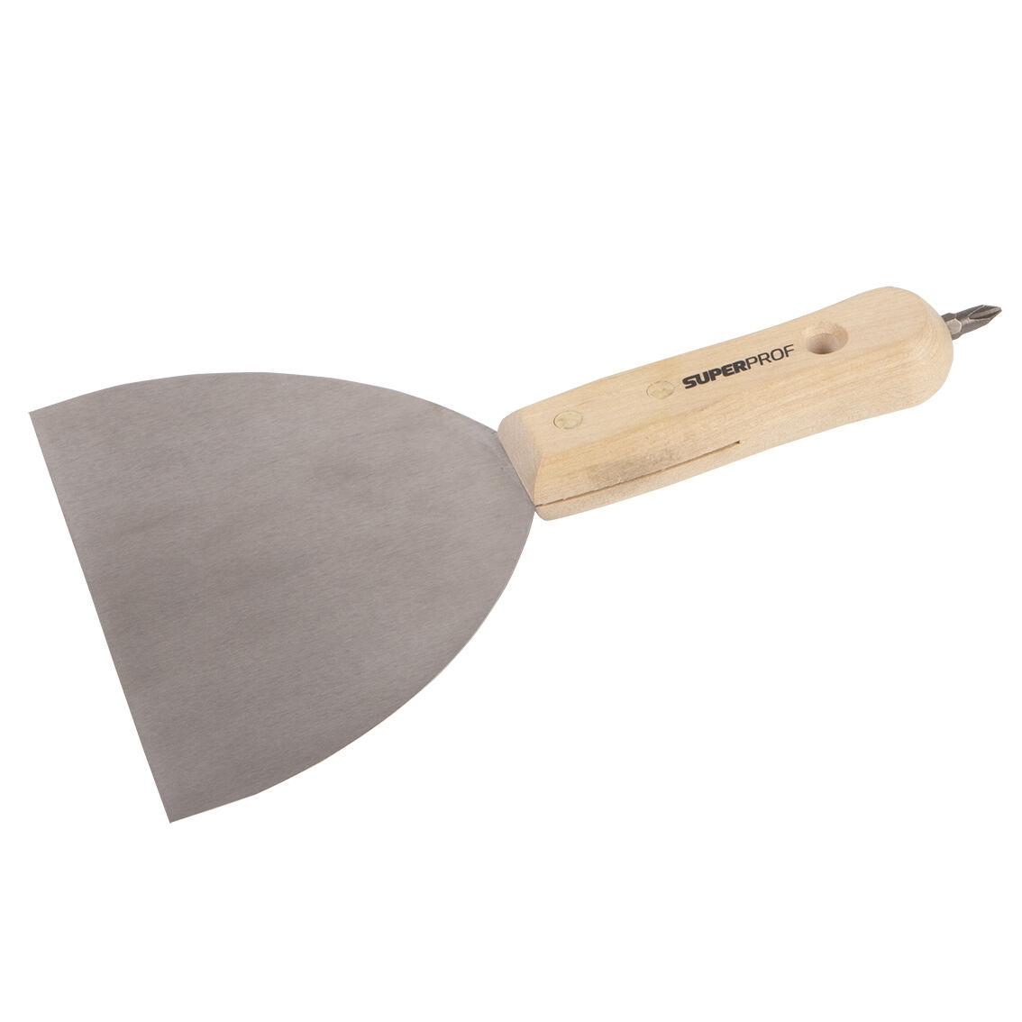 Spachtelmes Super Prof L = 150 mm RVS houten greep met schroefbit