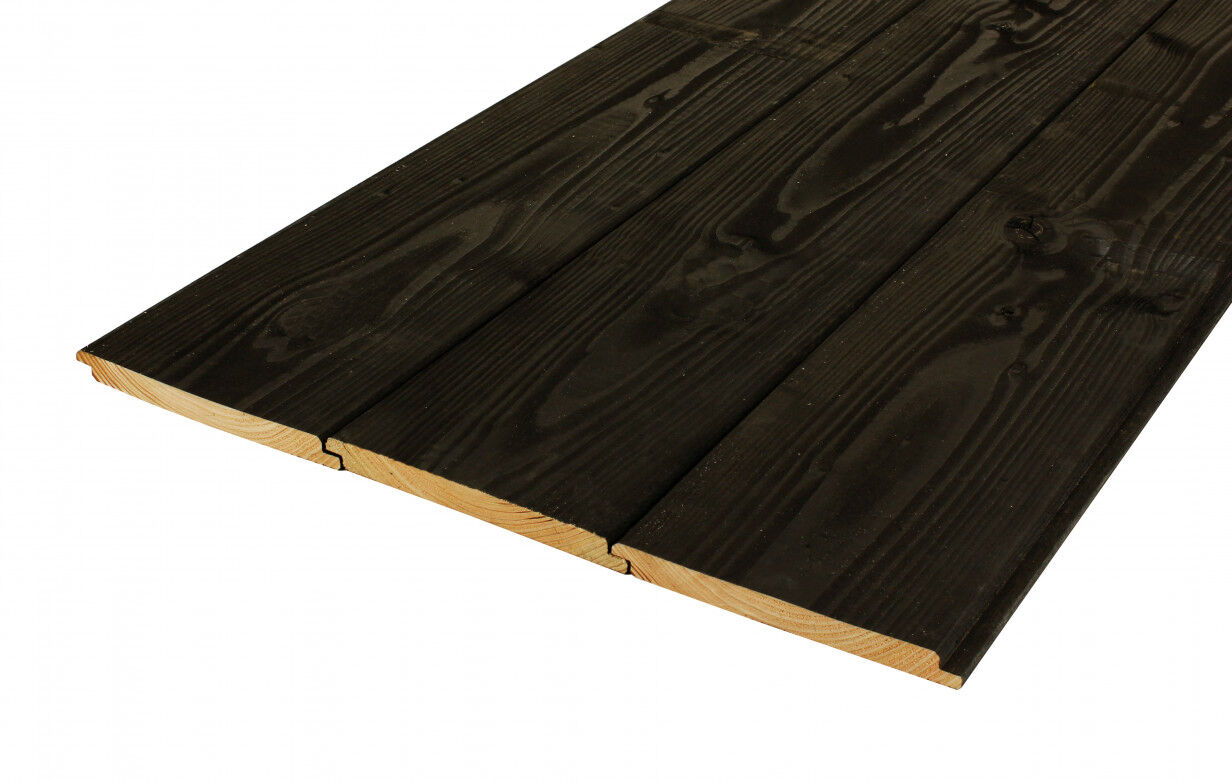 18 x 190 x 5000 mm Douglas Sponningplank fijnbezaagd KD zwart