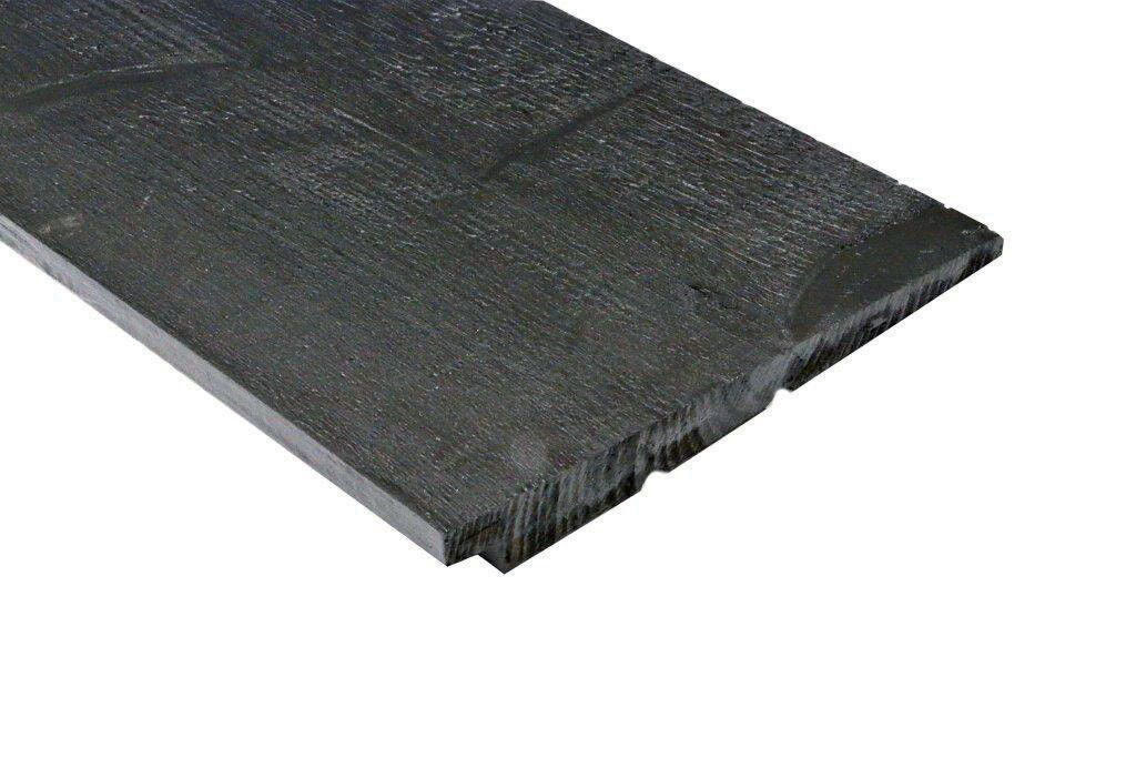 28 x 195 mm Vuren zweeds rabat fijnbezaagd rondom zwart (wb=180) FSC