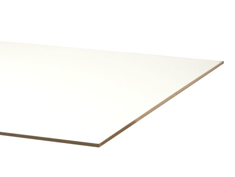 18 mm x 2800 x 2070 Unilin MDF geplastificeerd wit TST 120 gr.