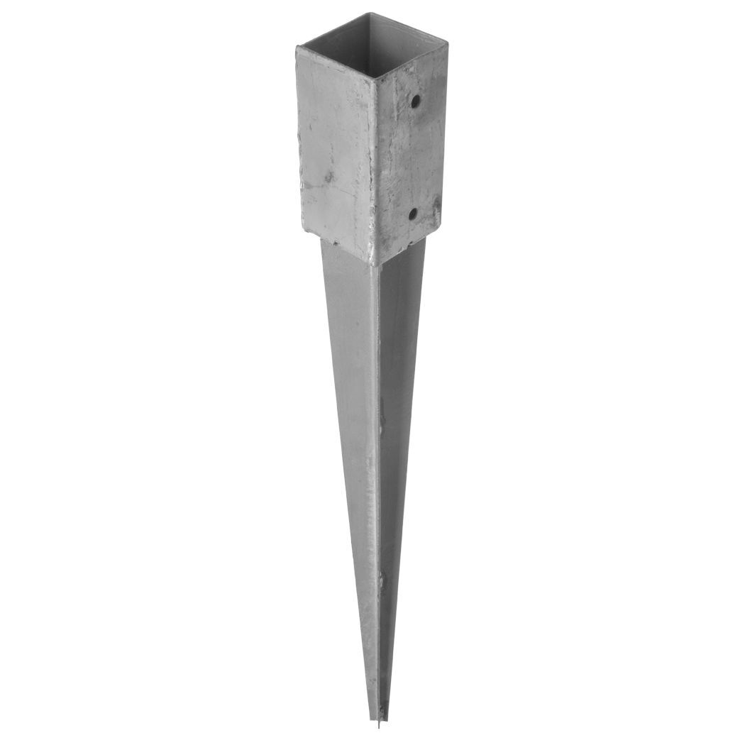 Paalhouder met punt verzinkt 70 x 70 x 750 mm