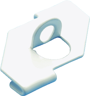 Twistclip met oog voor 24mm wit
