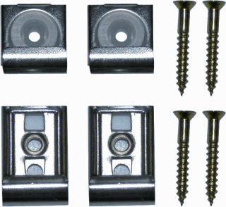 Spiegelklemmen set messing verchroomd spiegels tot 8 kg (4 st / set)
