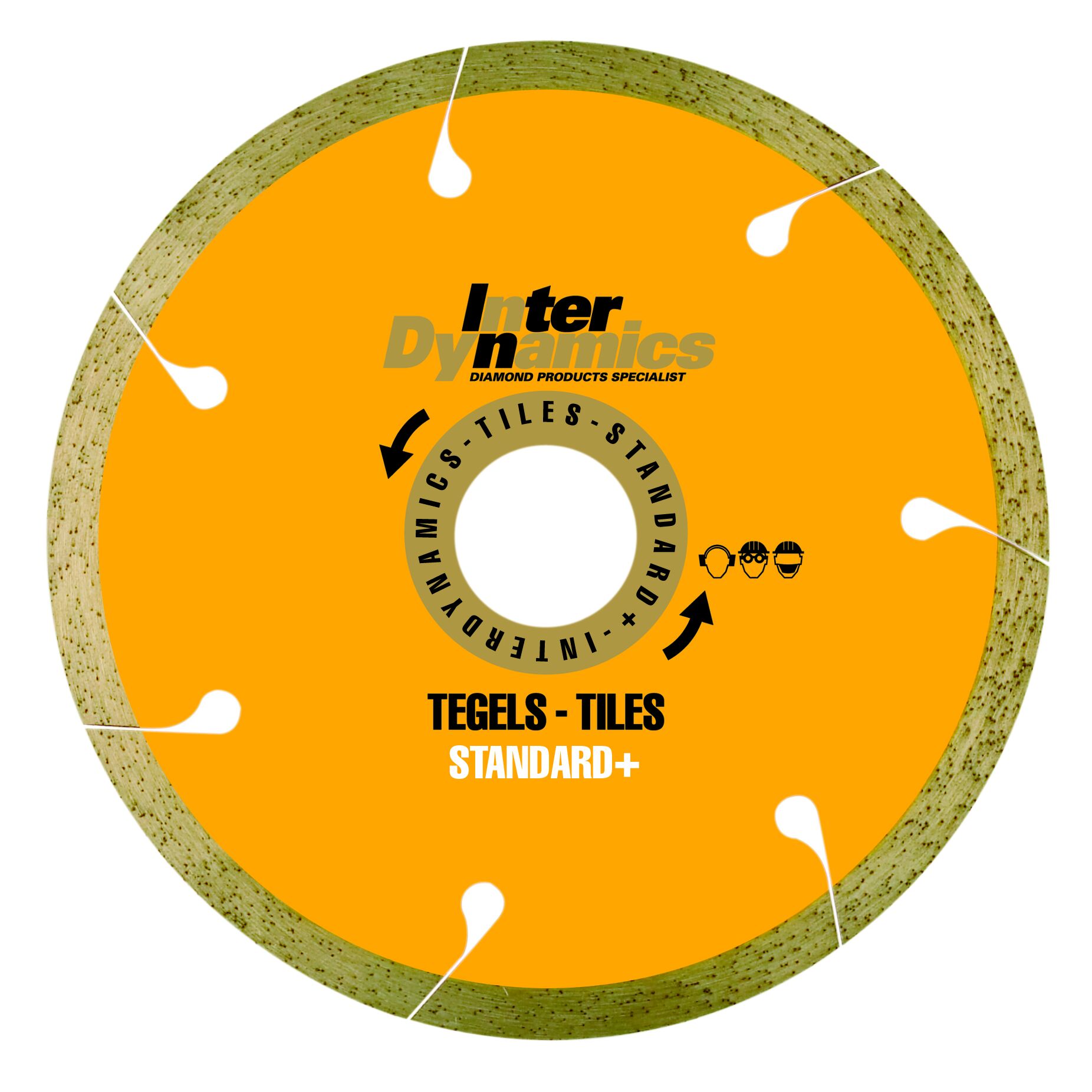 InterDynamics Tegels Standard + diamantzaagblad 230 x 22.23 mm
