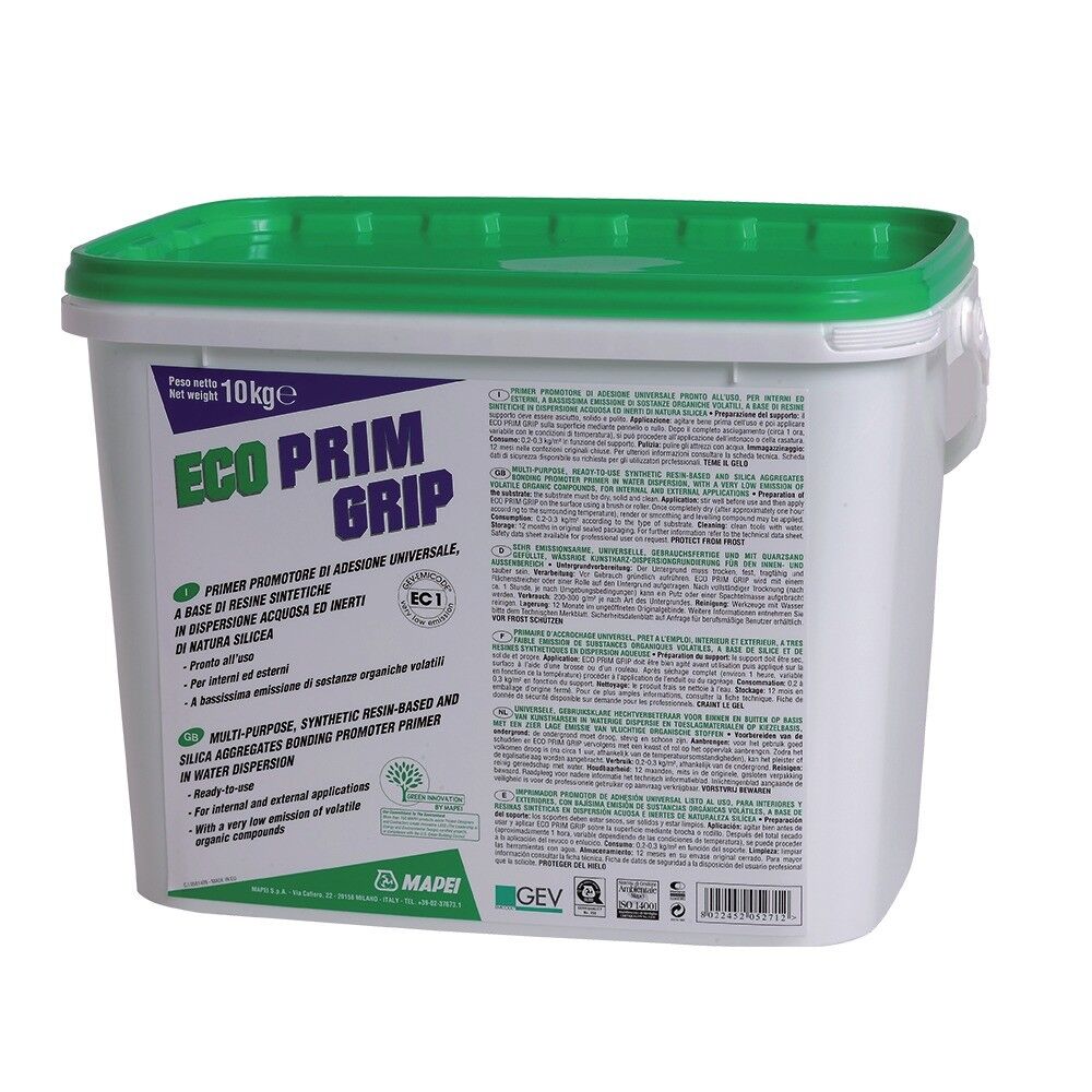 Mapei Eco Prim Grip kwartshoudend. gladde niet zuigende ondergr. 10kg