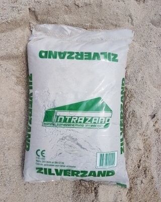 Zilverzand 0-0.3 mm 25kg/zk - 49 zk/pal