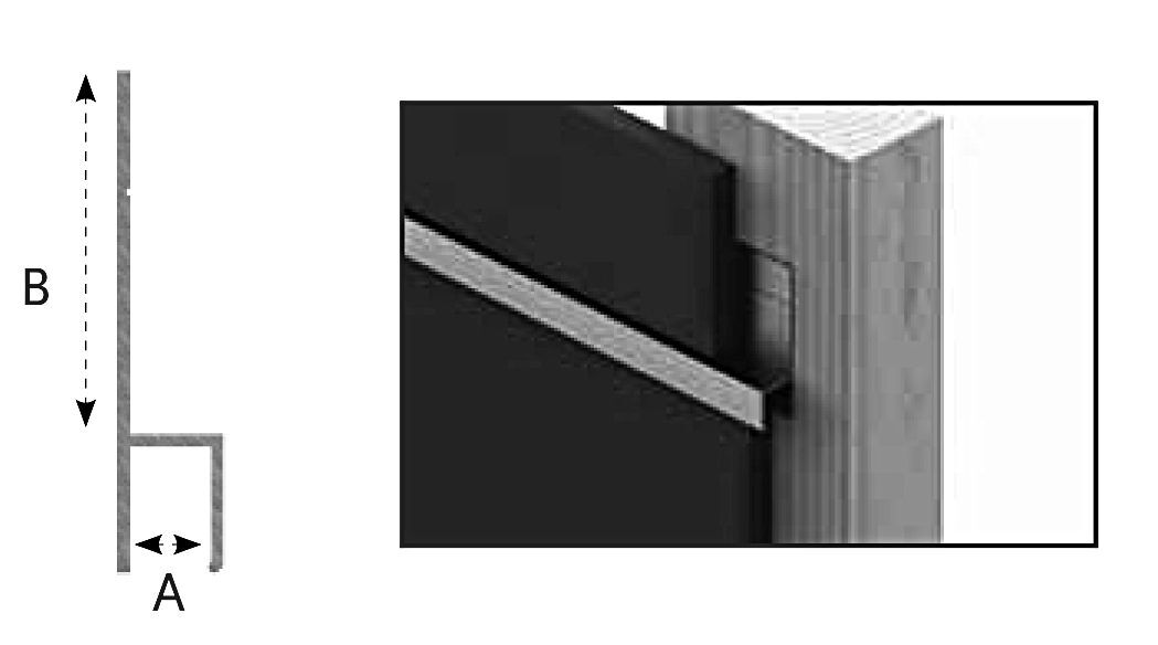 Rockpanel alu profiel A blank 6 x 3055 mm