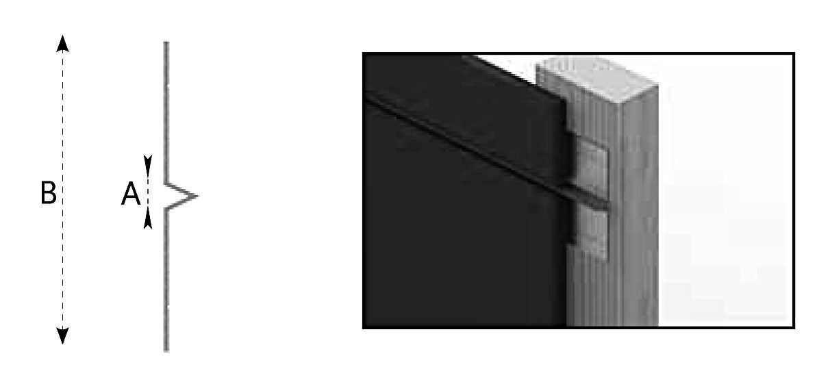 Rockpanel alu profiel B zwart 6 x 3055 mm