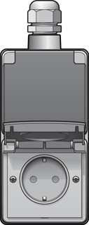 Niko Hydro (IP55) 700-37842 WCD-doos 2-v verticaal RAL7035 grijs