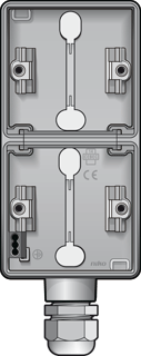 Niko Hydro (IP55) 700-84251 Opbouwdoos 2-v vert. 1x M20 RAL7035