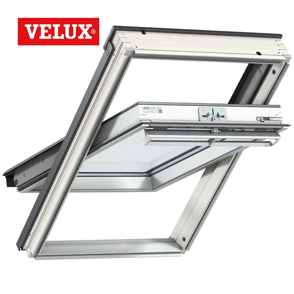 Velux Tuimelvenster GGL MK04 2070 - 780 x 980 wit gelakt Veiligheidsglas