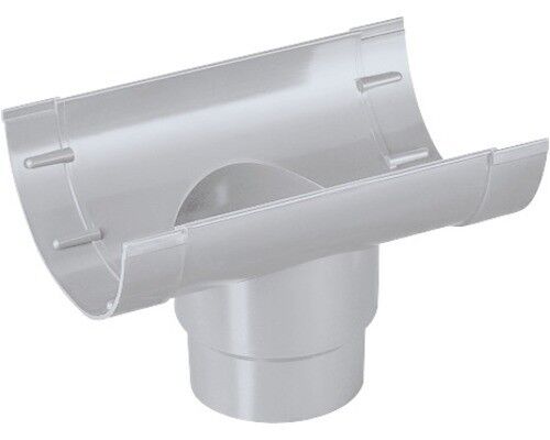 Mastgootuitloop 100 mm grijs PVC