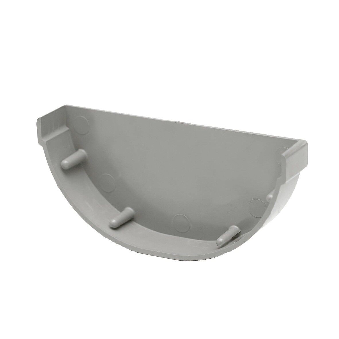 Mastgooteindstuk 100 mm Grijs PVC