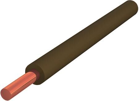 Installatiedraad 2.5 mm2 massief Bruin 100 m1