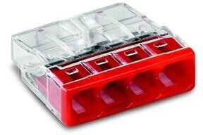 Wago lasklem klein 4v tr. Rood (100 st/ds)