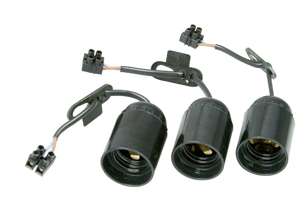 Verhuisfitting E27 zwart (3 st/set)