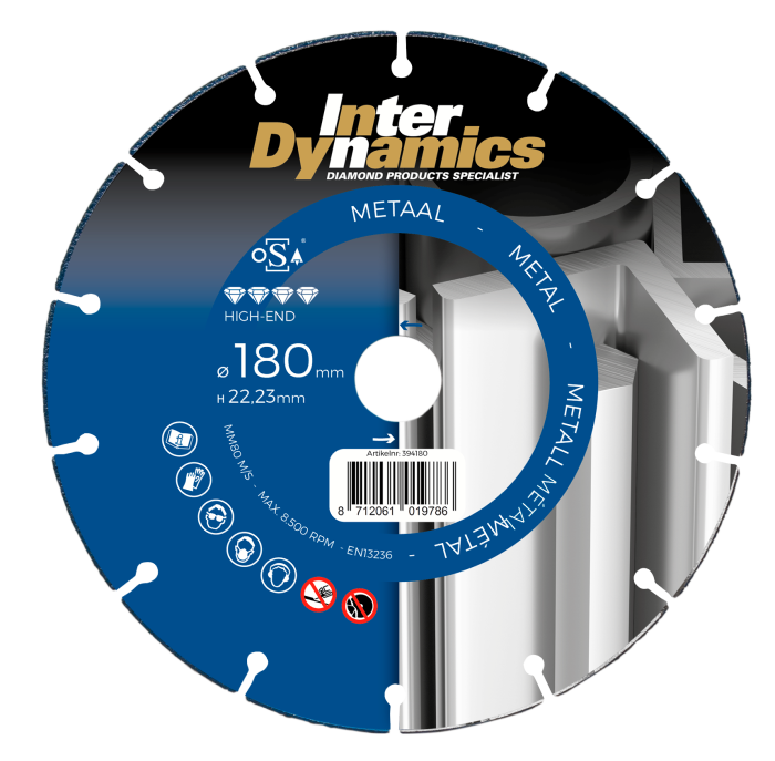 Interdynamics Metaal High-End diamantzaagblad 125 x 22.23mm
