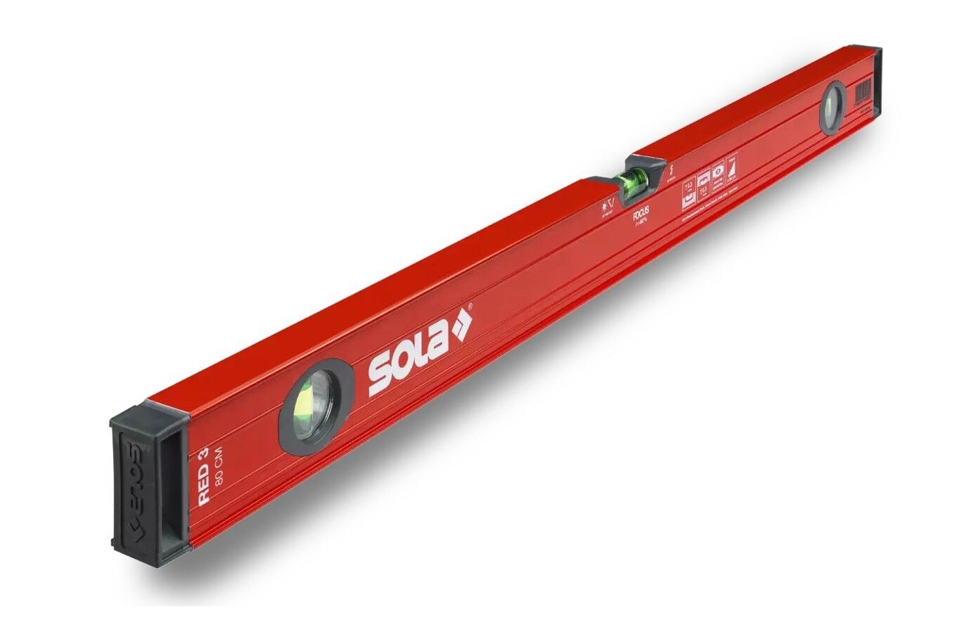Sola Waterpas Alum. Red 3 80 cm