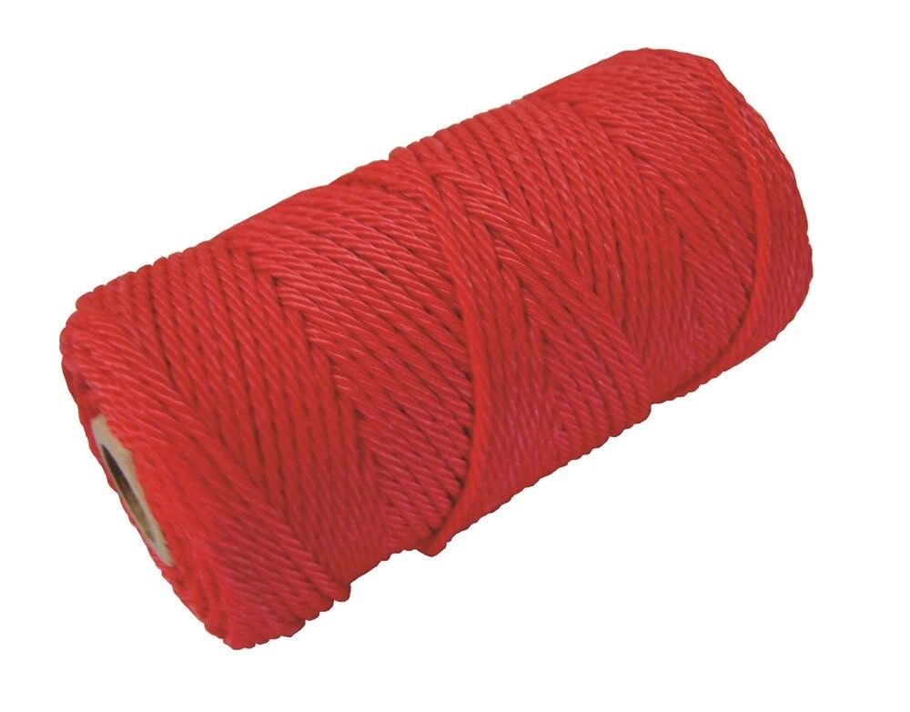 Metselkoord gesl. 4 strengs pp rood rol 50 m1