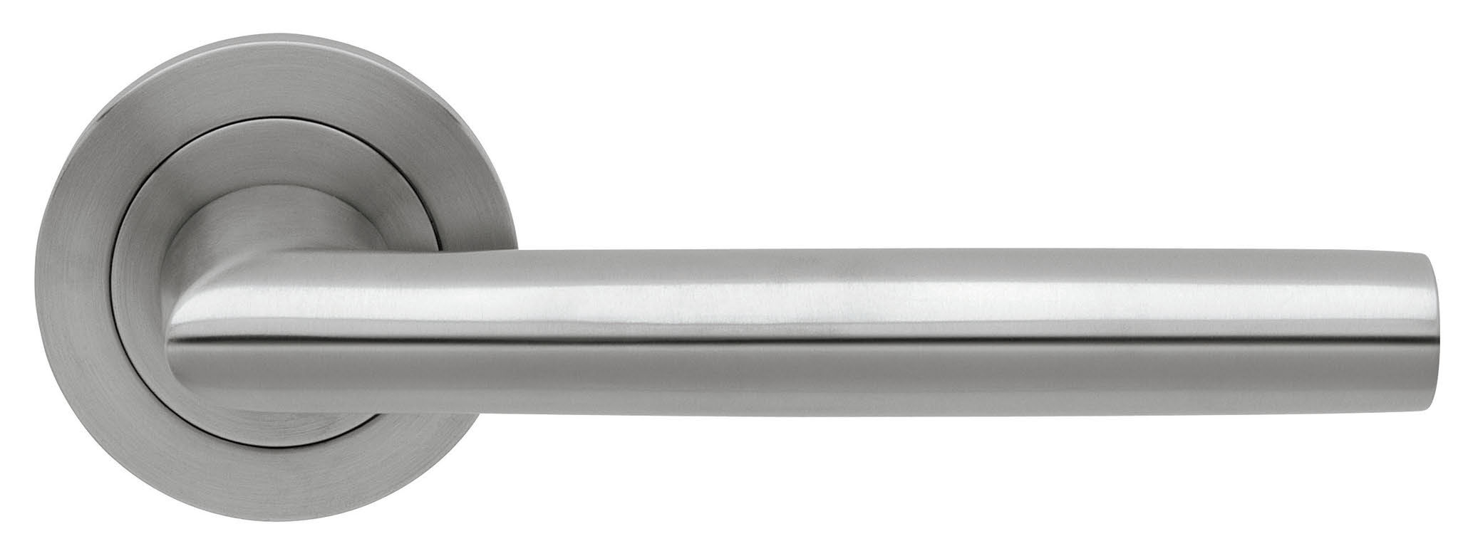 Karcher deurkruk Verona op rond rozet RVS mat ER37-OS71