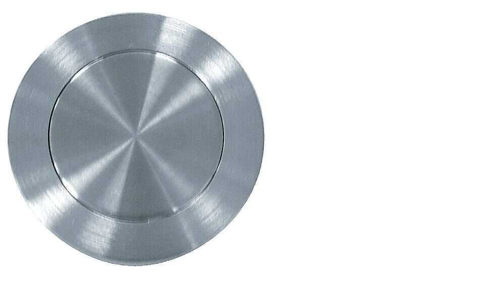 Karcher Blind rozet rond RVS mat 1-zijde
