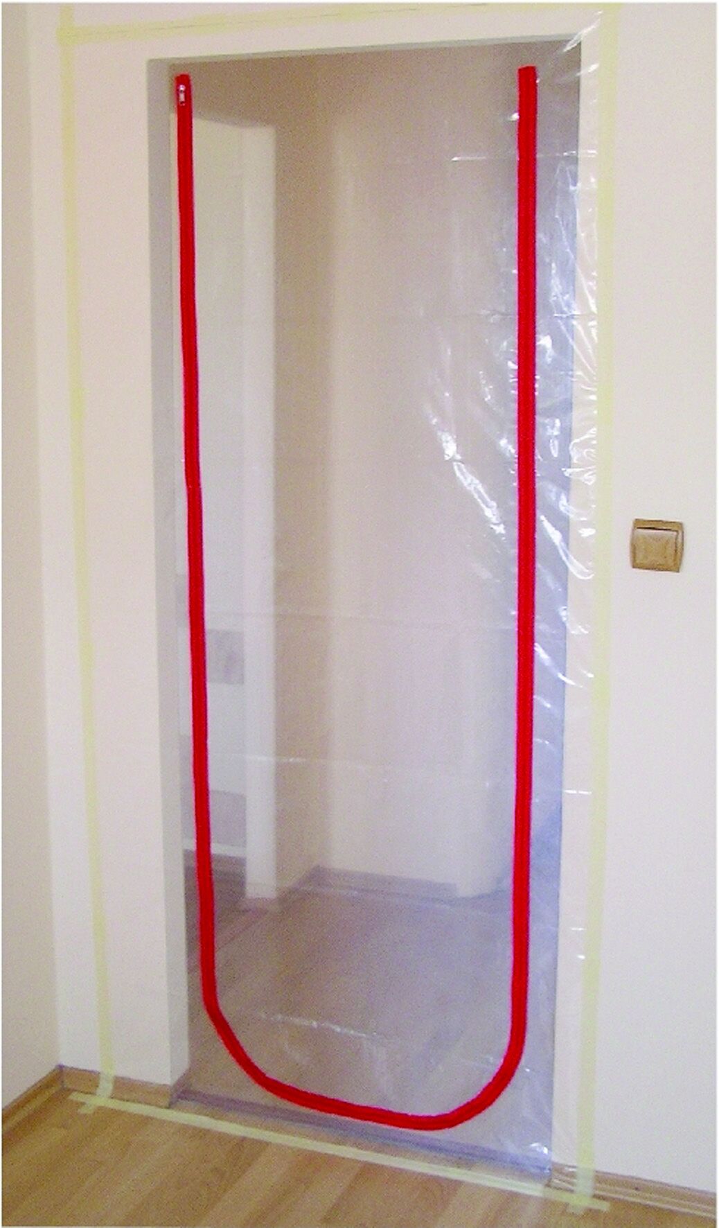 Stofstop afsluitfolie met rits 2.5 x 1.1 m1