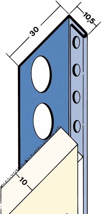 Stucstop 2180 10 mm buiten RVS lengte 3000 mm
