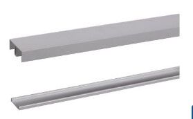 Schuifdeurrail alu 2400 mm voor rollend systeem t.b.v. R20 12-18 mm