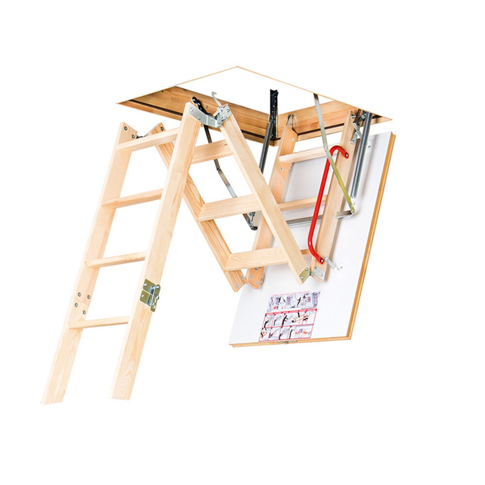 Fakro 4-delige Zoldertrap LWK 60 x 100 cm bakhoogte 14 cm