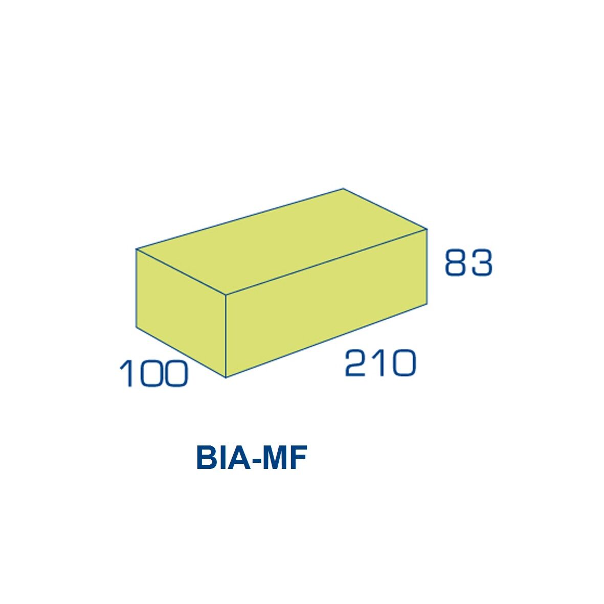 Betonblok BIA-MF/klinker vuilwerk 210 x 100 x 83 20N/mm2 (156 p/laag)