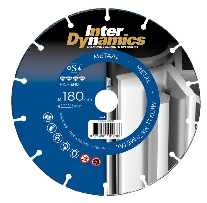 Interdynamics Metaal High-End diamantzaagblad 125 x 22.23mm