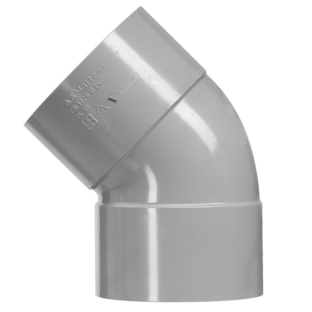 Bocht 75 mm DW 2xLM 45 gr.