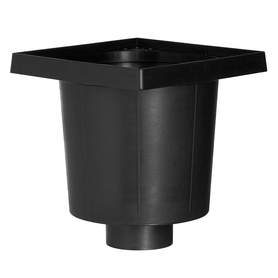 Vloerput 20 x 20 OU 75 zwart Well-flex met emmer