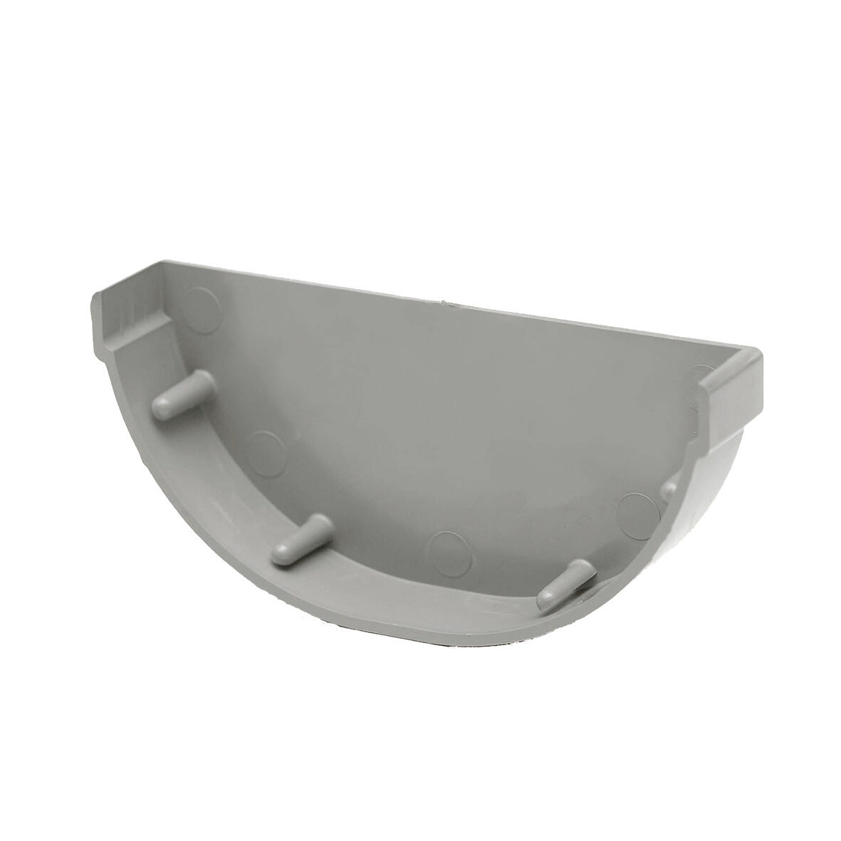 Mastgooteindstuk 100 mm Grijs PVC