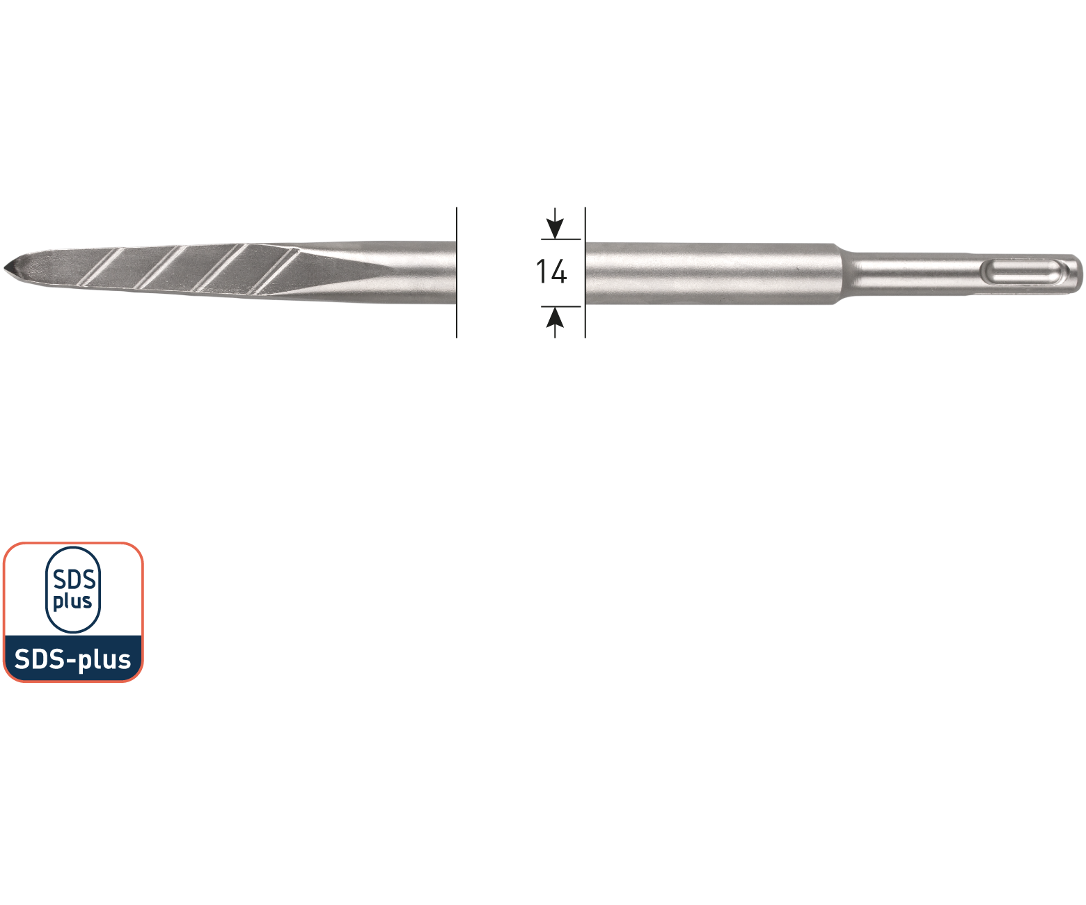 Rotec SDS-plus puntbeitel, V-Breaker (vpe 1)