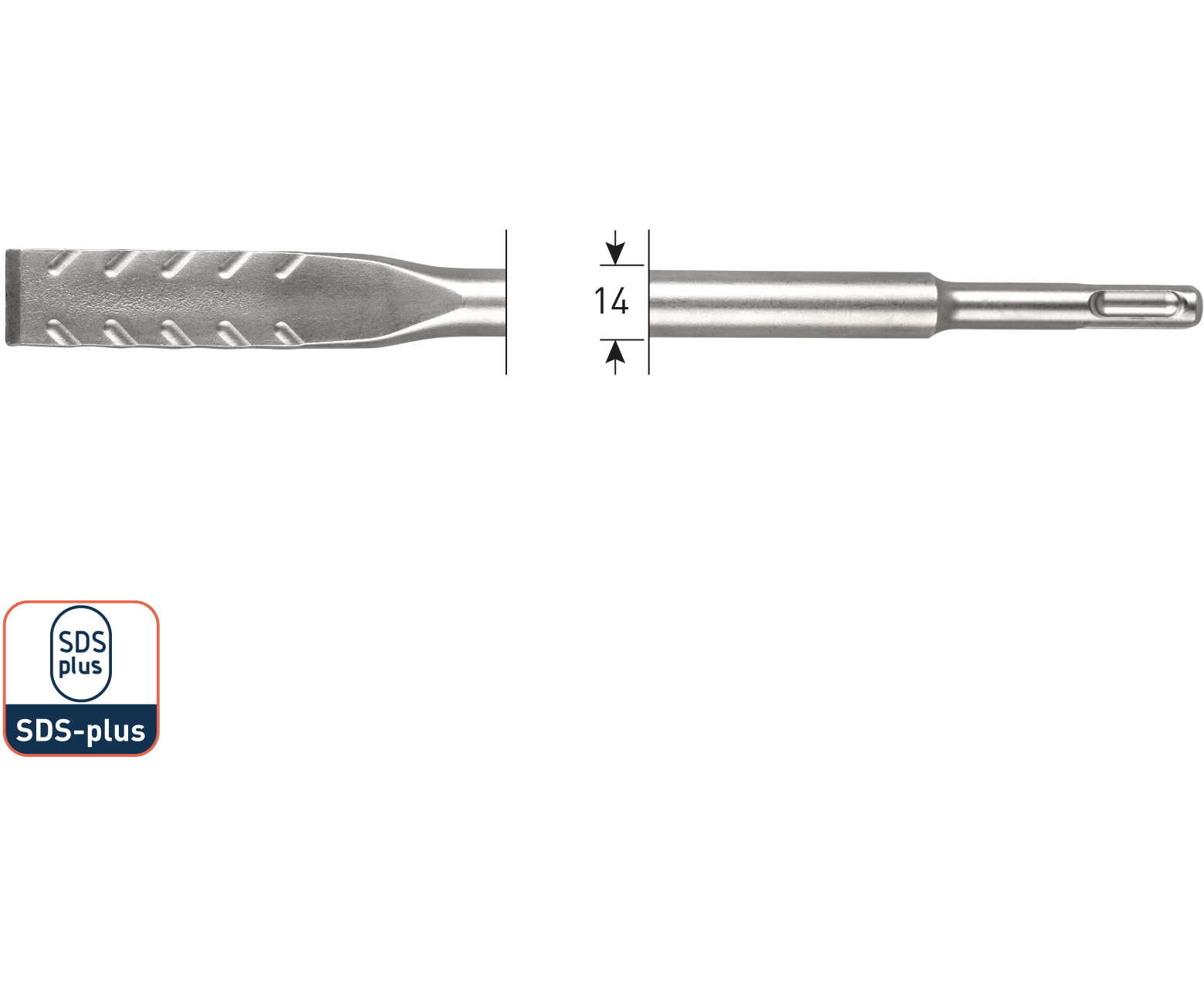 Rotec SDS-plus plattebeitel, V-Breaker, 20x250 (vpe 1)
