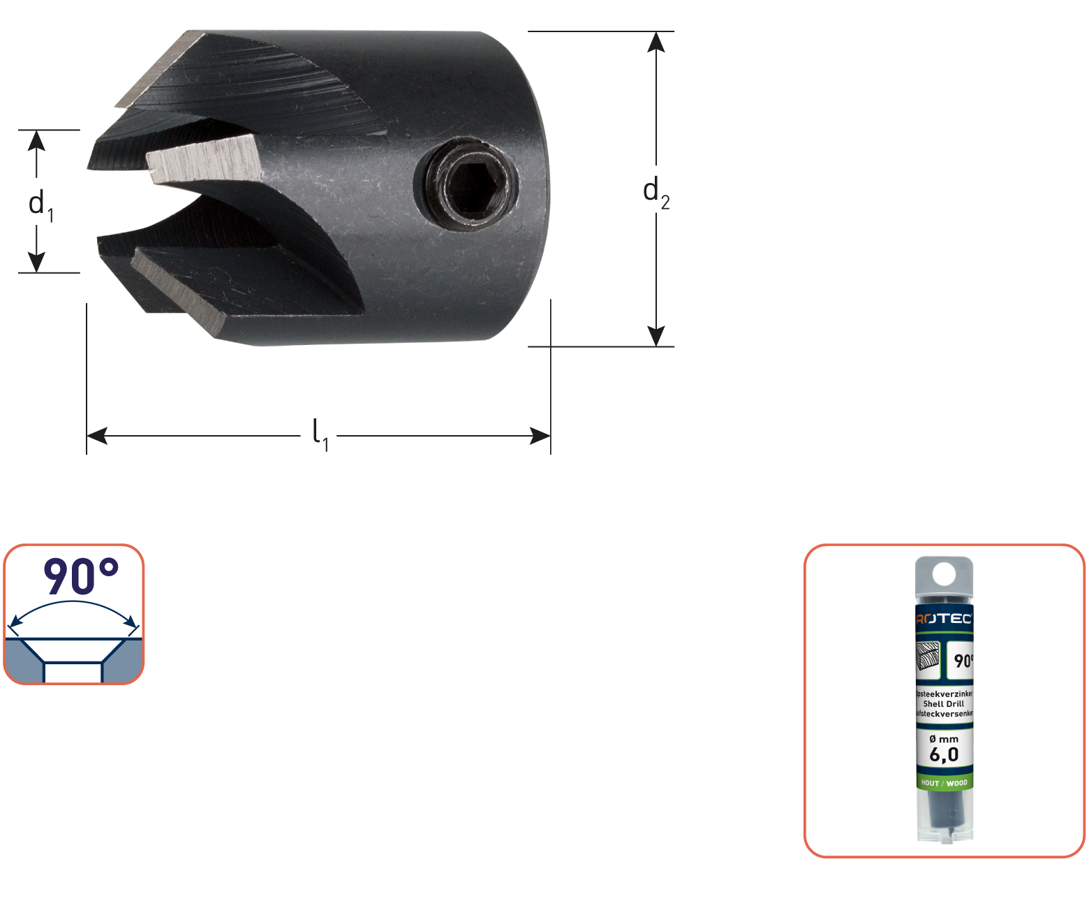 Rotec WS Opsteekverzinker 90°, ø3 (vpe 1)