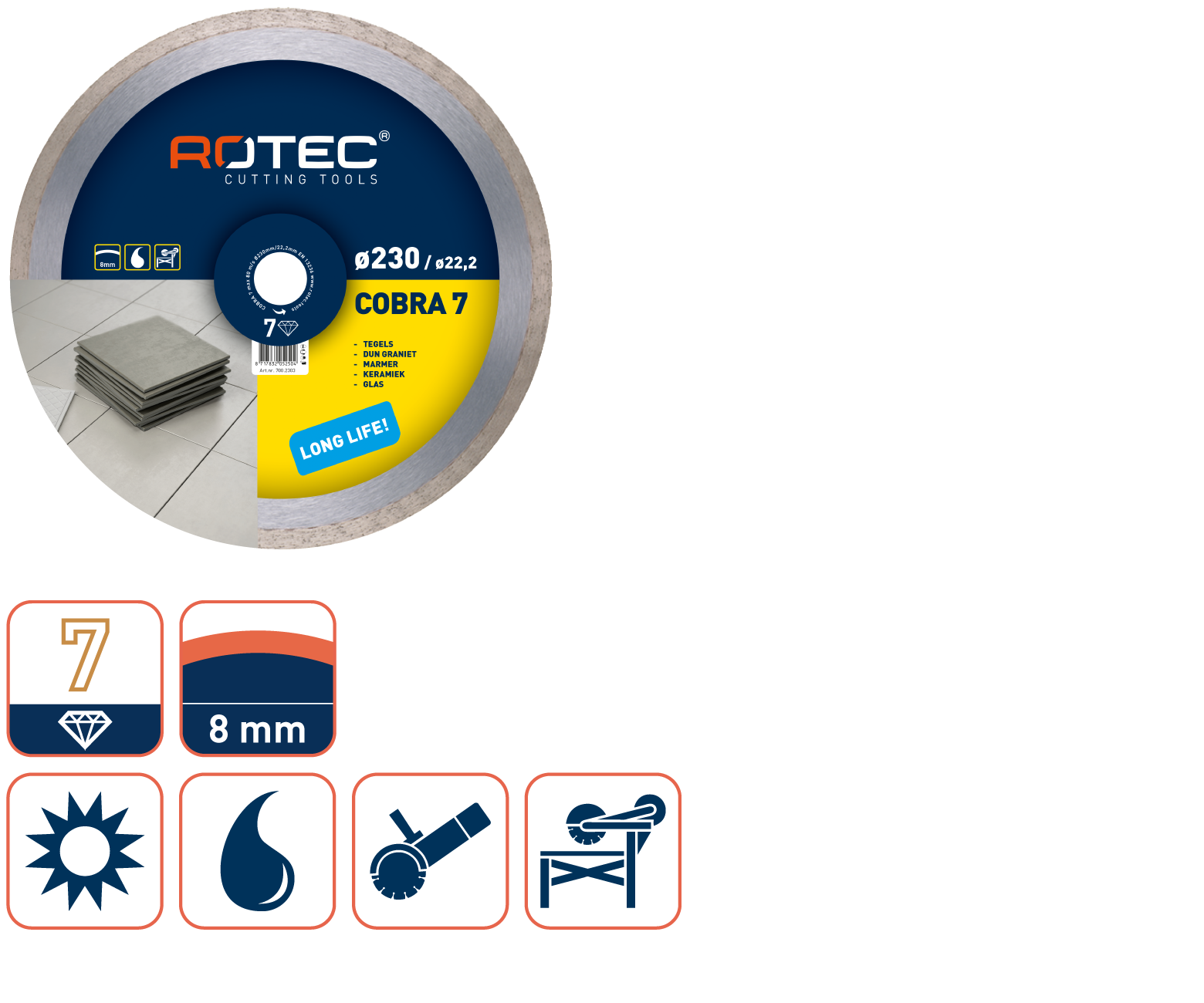 Rotec Diamantzaagblad 'SC 660' ø125x1,6xø22,2 (vpe 1)