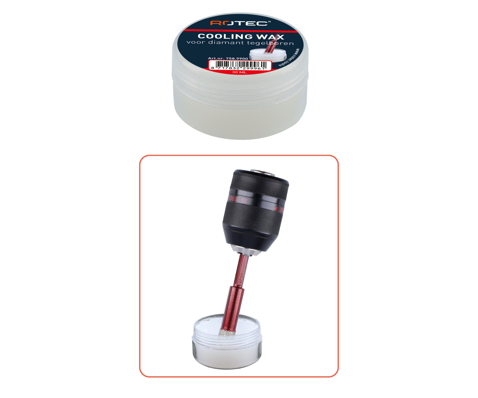 Rotec Cooling Wax 30ml t.b.v. Tegelboren